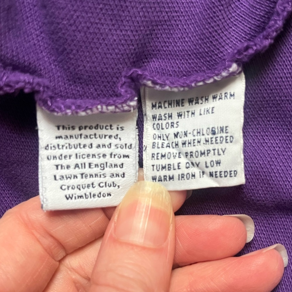 Polo Ralph Lauren Purple Wimbledon Championship Collar Short Sleeve Polo Size XL - Picture 8 of 8